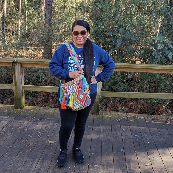 SOLD / Authentic handmade Wayuu bag/ Matizado- Multicolored / Size L. - Picture 3 of 7